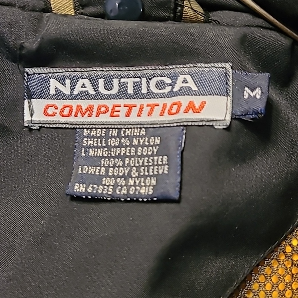 Vtg 90s Nautica Competition Men’s Sz S Sleeve Coat Jacket reversible Stow Hood - Picture 11 of 16